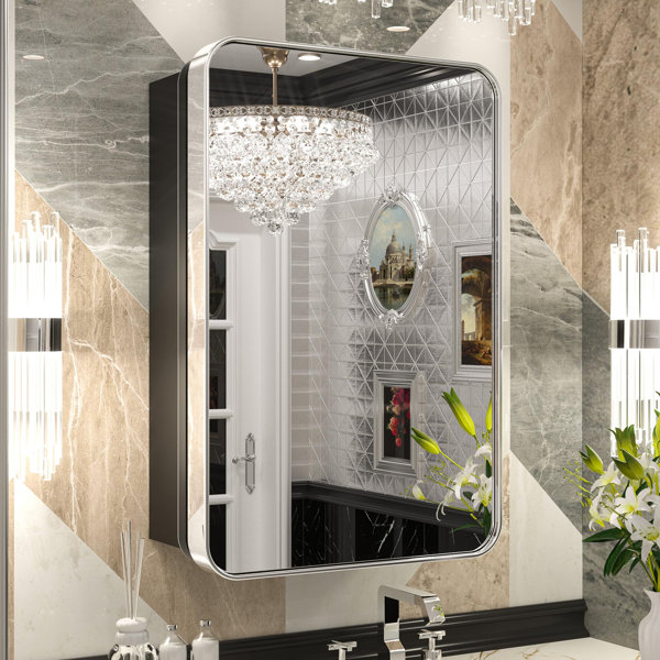 Wrought Studio Medicine For Bathroom With Mirror Stainless